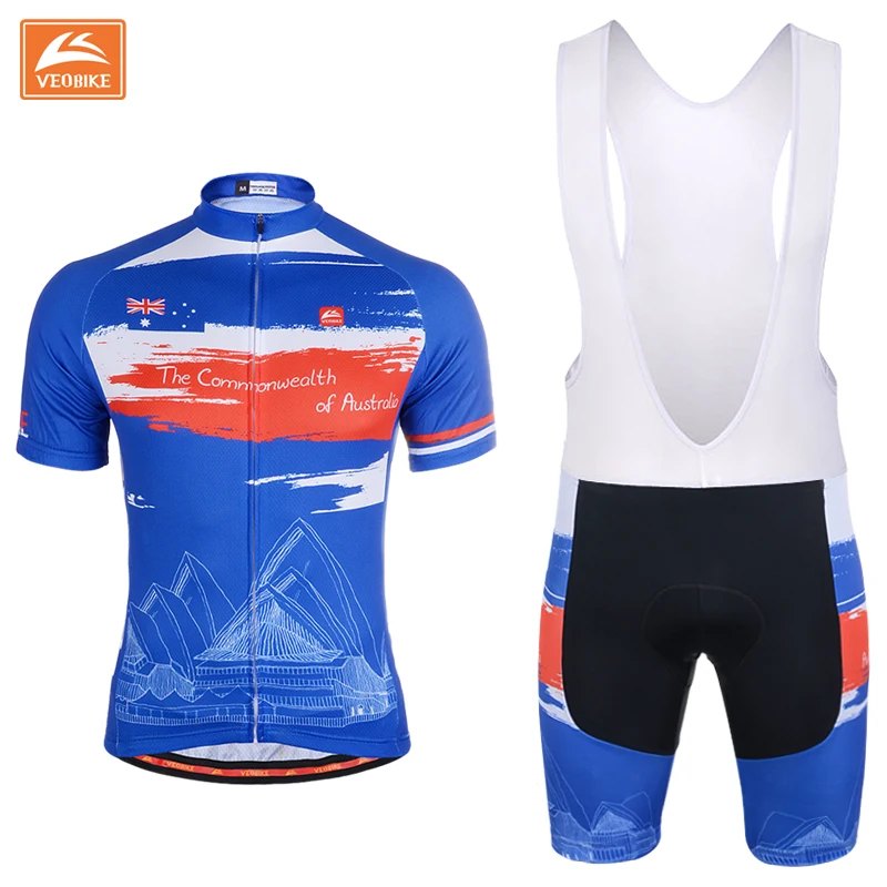 2015 Brand VEOBIKE Short Sleeve Cycling Jersey Lycra Polyester Material