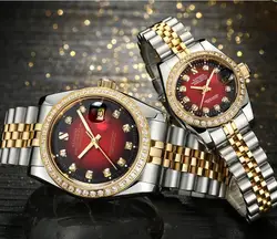 SANGDO черный-красный циферблат Самовзводные движение высокое качество роскошные пары часы механические часы 016 s