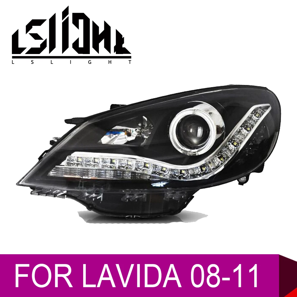 

LSlight For Lavida 2008 2009 2010 2011 LED Headlight Assembly Bulbs Light Stop Brake Turn Signal DRL LOW HIGH BEAM LENS