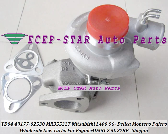 TD04-10T-4 TD04 49177-02530 49177-02531 MD168053 MR355227 Mitsubishi L400 1996- DELICA MONTERO PAJERO SHOGUN 4D56 2.5L 87HP -) (4)
