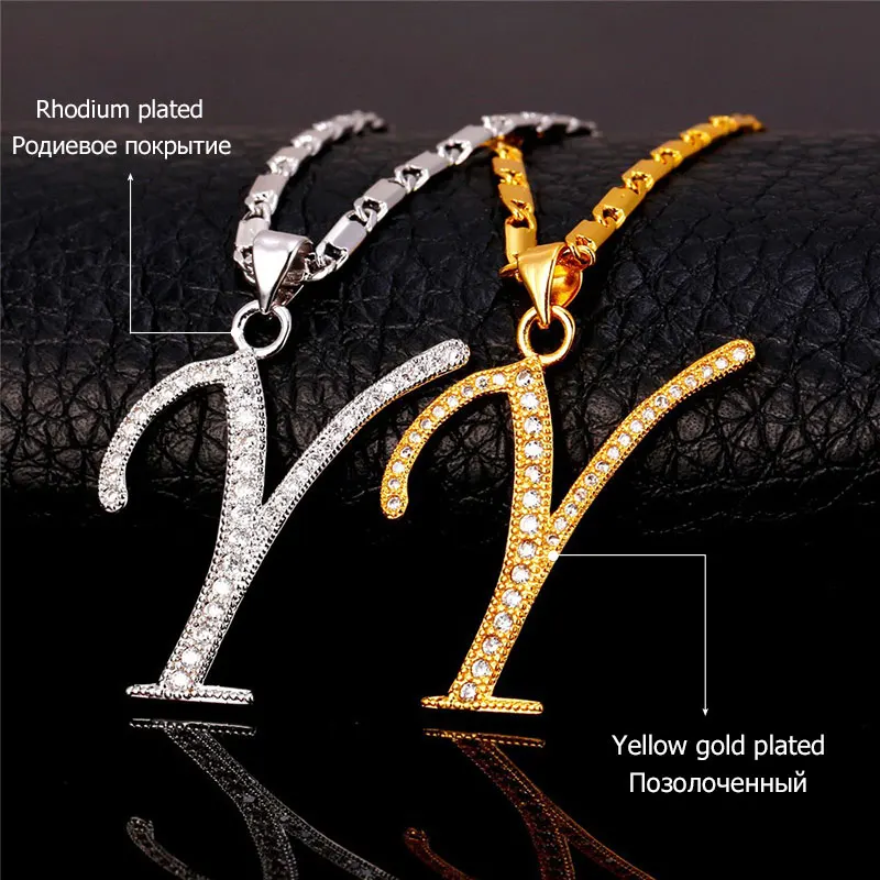 U7 New Fashion Alphabet Capital Initial Name Jewelry For Birthday Women Gift Gold Silver Color Y Letter Necklace P718 Fashion Jewelry Jewelry Fashionjewelry Name Aliexpress