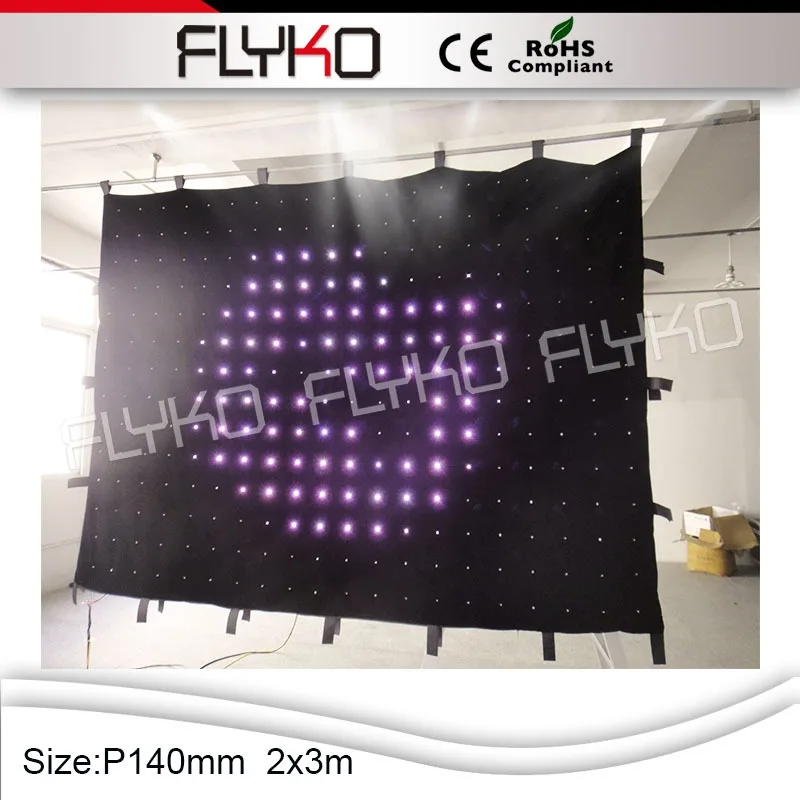 

P14CM 2X3M china full color xxx video / image / graphic ceiling led curtain