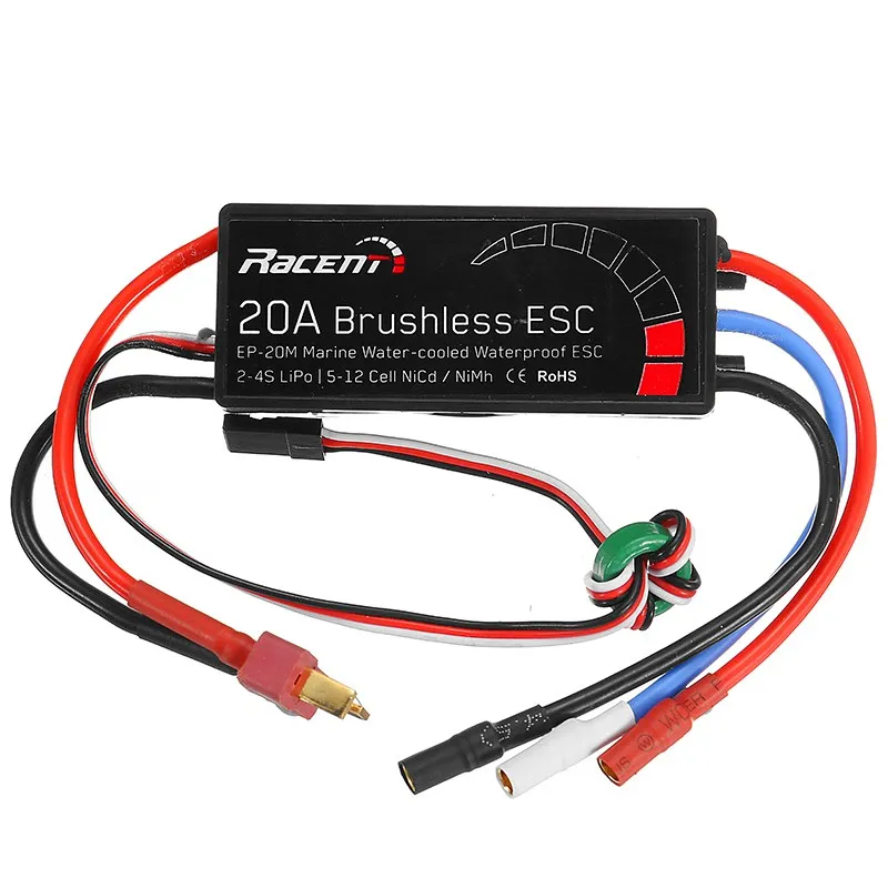 

Volantex Vector SR48 V797-3 RC Boat Parts Water Proof And Water Cool Brushless ESC 20A V797307