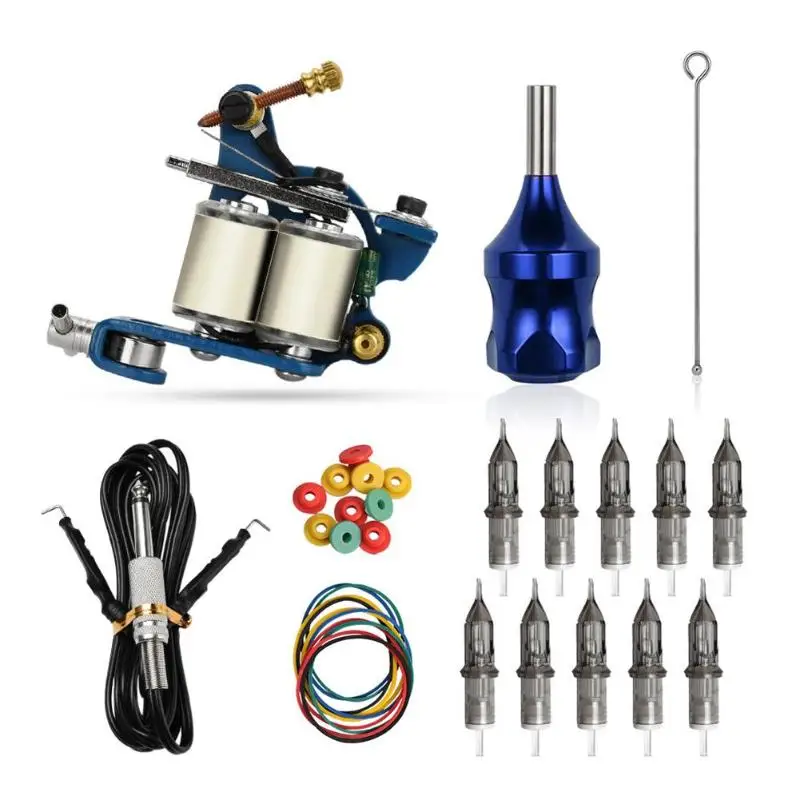 

Tattoo Machine Kit Coil Machine for Permanent Makeup Needles Grips Tools Tattoo Permanent Makeup Tattoo Set