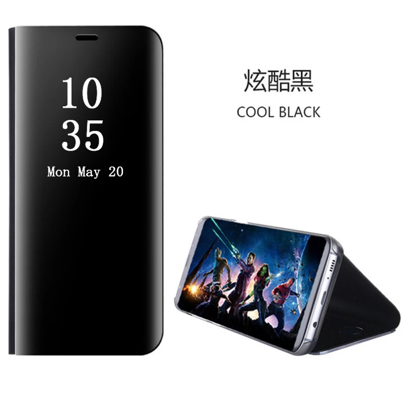 Умный зеркальный флип-чехол для Samsung Galaxy S10 S8 S9 Plus A6 A8 A50 J6 2018 чехол Huawei P40 Pro P30 P20 Mate 20