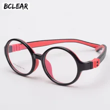 BCLEAR детская Сверхлегкая Мягкая силиконовая оптическая оправа Здоровый силиконовый материал Дети близорукость amblyopia мультфильм очки