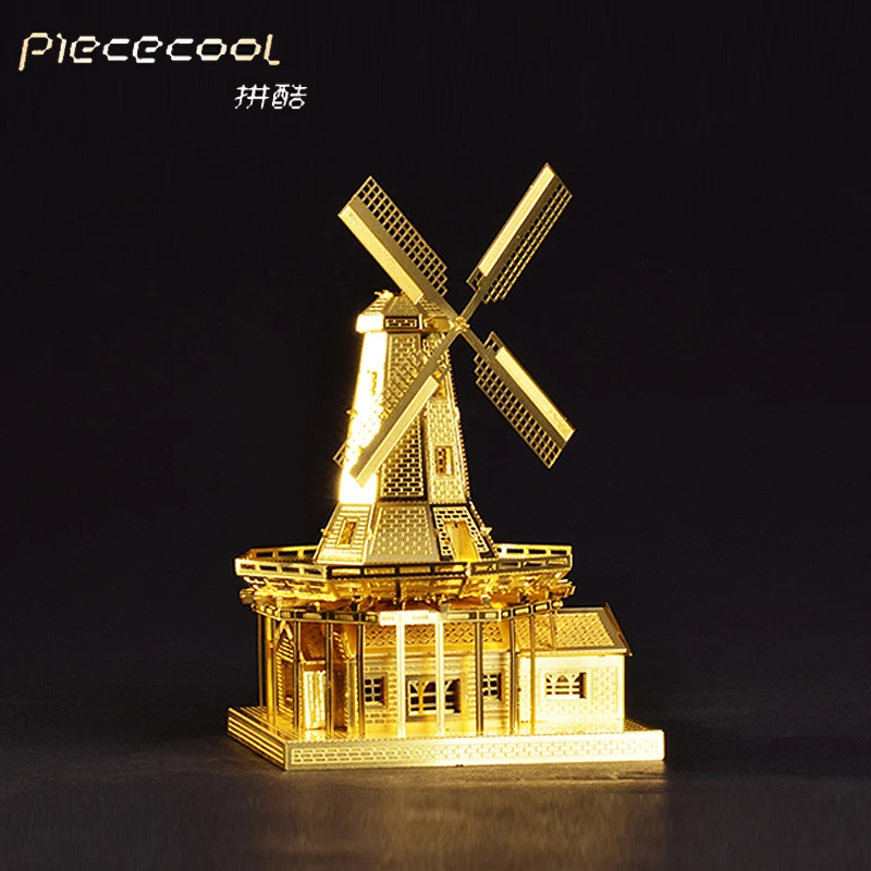 Piececool голландская ветряная мельница Строительная Архитектура DIY 3D металлическая нано головоломка Сборная модель наборы лазерная резка отрезная игрушка подарок для взрослых и детей