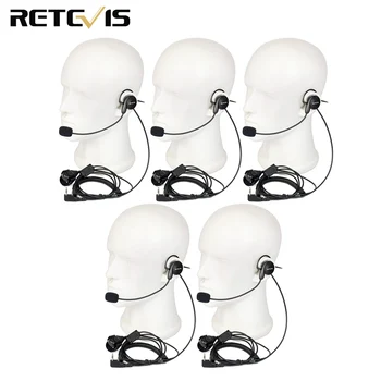 

5pcs Retevis 2 Pin Earpiece Mic Finger PTT for Kenwood Baofeng UV-5R 888S Retevis H777 RT5R RT5 PUXING TYT Walkie Talkie C9029A