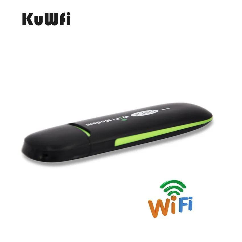 KuWFi 3G USB wifi роутер карманный беспроводной 7,2 Мбит/с USB мобильный wifi точка доступа маленький wifi модем маршрутизатор с sim-картой для автобуса или автомобиля