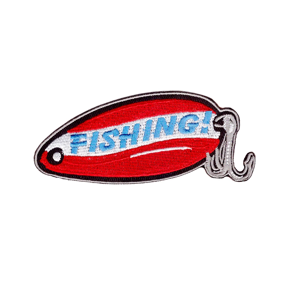 

FISHING! PATCH - FISHING LURE - SPORTS - FISH-Iron On Embroidered Patch Suitable for all kinds of clothes