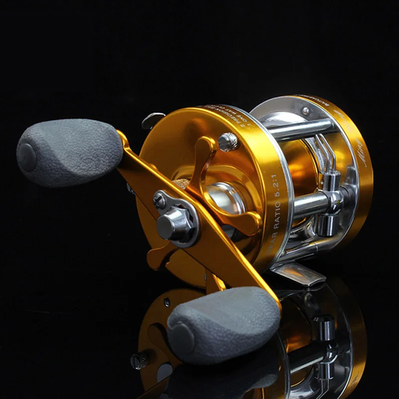 

Multicolor Right Hand Full Metal Double Brake Reel 40# Drum Lei Qiang Round Boat Fishing Round Lu Ya Fishing Line Fishing Gear