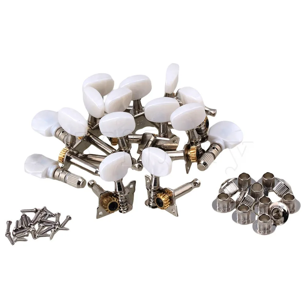 

Yibuy 20R+20L Semiclosed Banjo Machine Head Tuning Tuner Peg Replacement