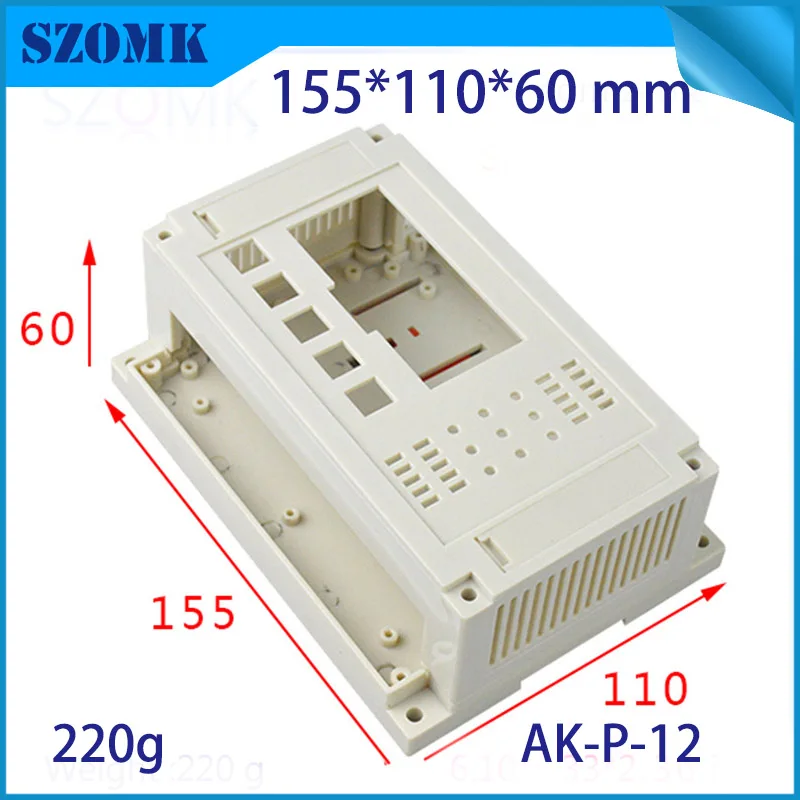 

10 Pieces 155*110*60mm diy electronic shell case abs control enclosure plastic housing project enclosure din rail box