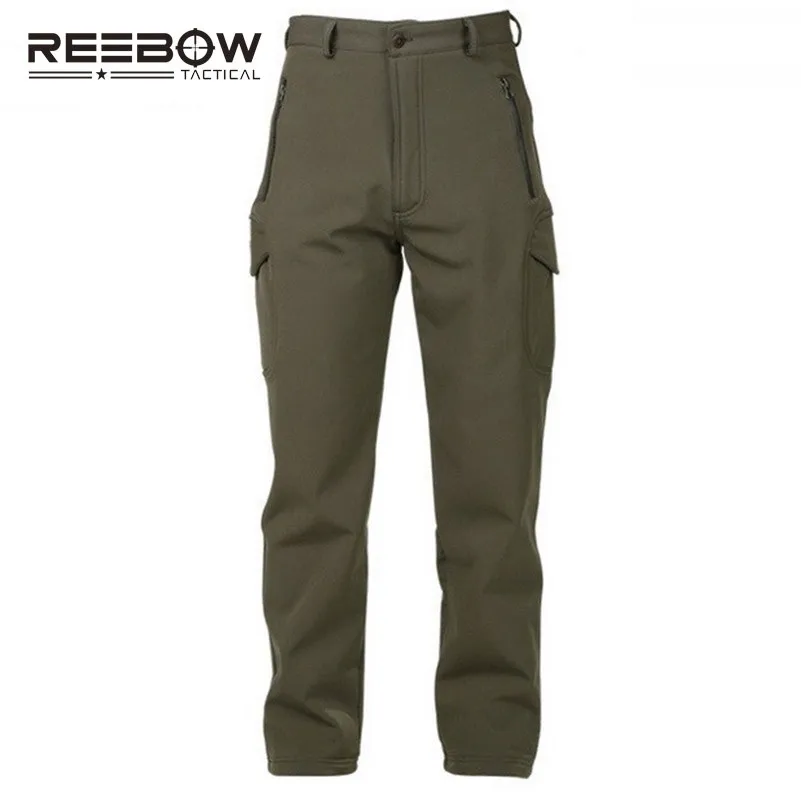 Eebow тактические уличные походные флисовые брюки для мужчин зимние спортивные военные камуфляжные термо дышащие охотничьи брюки