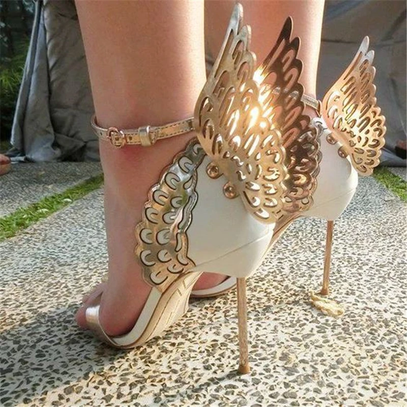 

Luxury Shoes Women Designers Fashion Women Sandals Sexy Butterfly Women High Heels Shoes Mental Heels Gladiator Sandals Woman