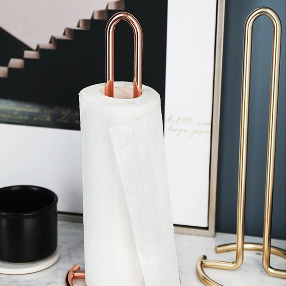 

Hook Type Roll Paper Towel Holder For Kitchen Living Room Cast Iron Paper Towel Dining Vertical Stand Home Durable Rack Holder