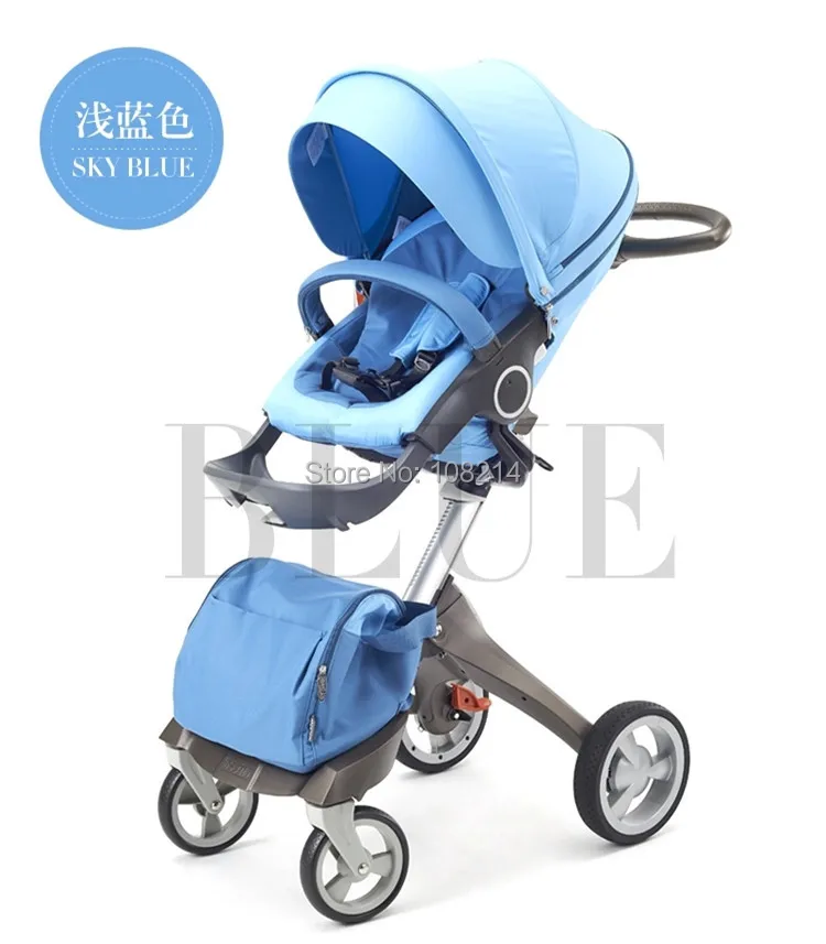 baby blue pushchair