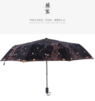 

Vinyl sun umbrella sunscreen UV umbrella male individuality creative owl sunny umbrella folding woman