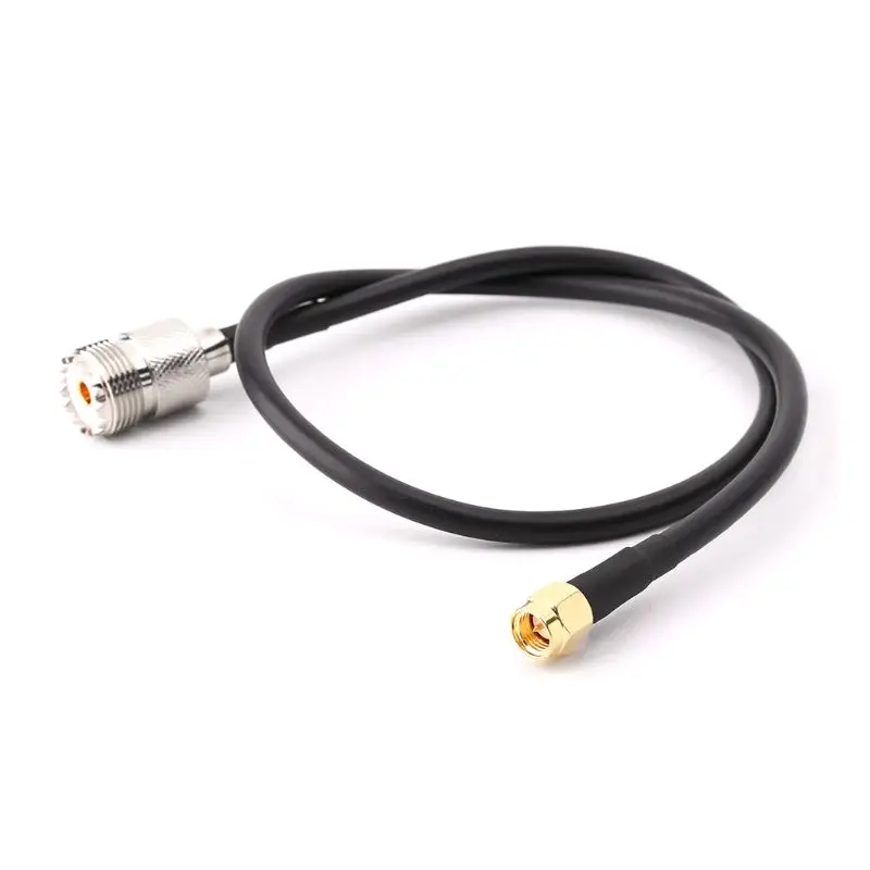 UHF SO239 женский к SMA Мужской прямой RG58 Pigtail кабель RF коаксиальный