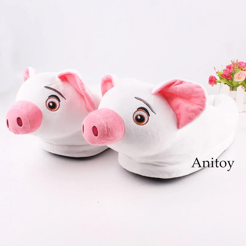 

Moana Pua Pig Moana Pua Plush Toys Plush Shoes Home House Winter Stuffed Slippers for Children Women Men 28cm