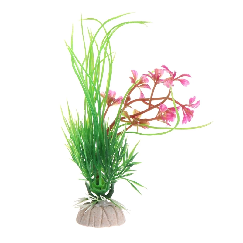 Дизайн Искусственные пластиковые аквариумные растения Трава фон для украшения аквариума