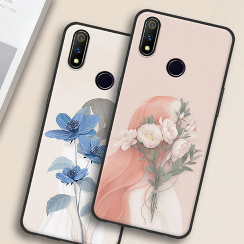 Чехол 6 3 &quotдля OPPO Realme pro чехол seven girl flower мягкий силиконовый из ТПУ для телефона
