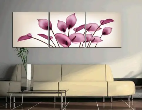 3 P Modern calla lily oil Painting Pictures Cuadros Canvas Art Home Decor For Living Room | Дом и сад