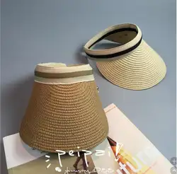 Новая горячая мода 3 цвета УФ двойной козырек Пустой Топ шляпа от солнца для мужчин и женщин Лидер продаж