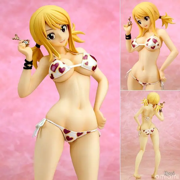 Аниме Сказочный хвост Lucy Heartfilia Sexy Girls Ver. ПВХ модель игрушки 20 см |