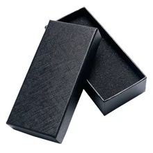 Простая черная прямоугольная бумага коробки для часов и подарочный набор для наручных часов