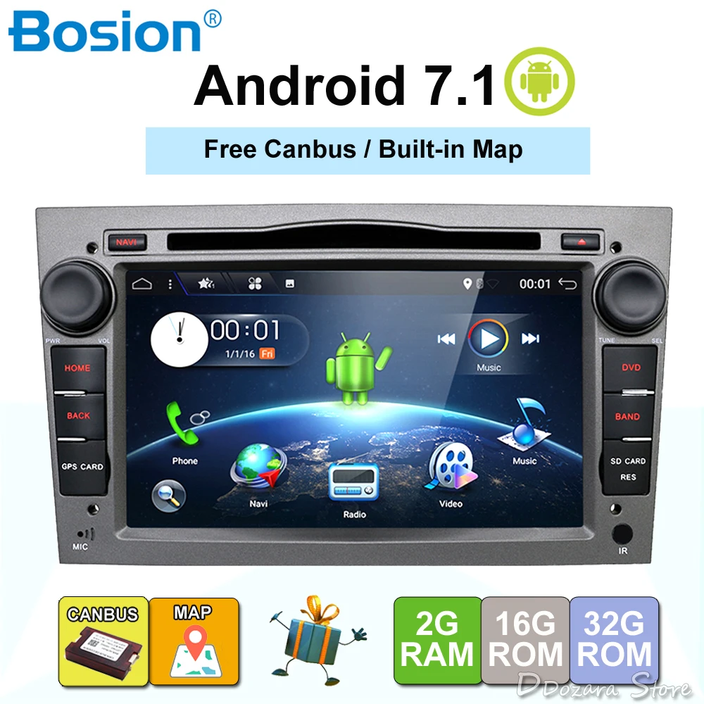 

HD 1024*600 Quad Core Android 8.0 Car tape recorder GPS DVD Player For Opel Astra H Vectra Corsa Zafira B C G support OBD2