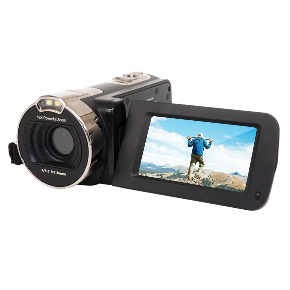 

2.7 Inch Rotation Screen Full HD 1080P Digital Video Camera 16X Digital Zoom 24MP Portable Home Use Camcorder