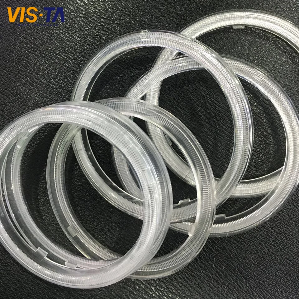 

2Pcs 60/70/80/90/100/110mm Clear Plastic PC Lens Cover LED COB Car Auto Angel Eyes Halo Rings Covers