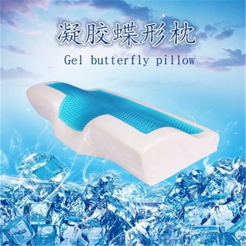 

YOHOLOO Butterfly Shaped Memory Foam Pillow Cooling Gel Bed Pillow Cervical Protect Orthopedic Pillows for Sleeping Dropshipping