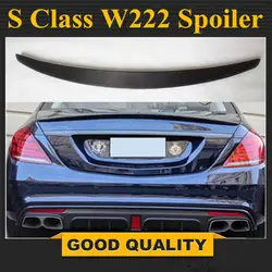 W222 новый стиль cf спойлер задний багажник хвост крылья для Mercedes s-класса 2014-2015 S320 S400 S500 S600 benz модель