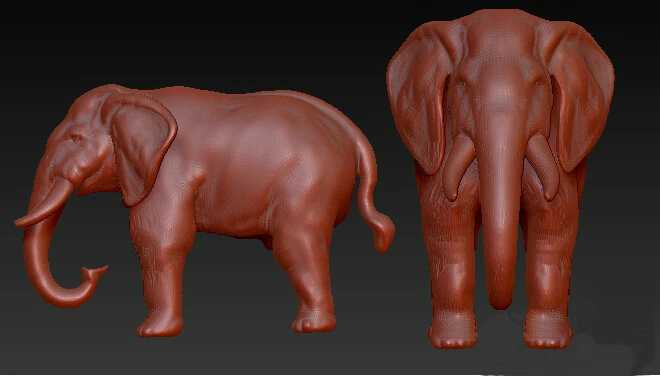 3D модель Grayscale для станка с ЧПУ STL формат слон | Инструменты
