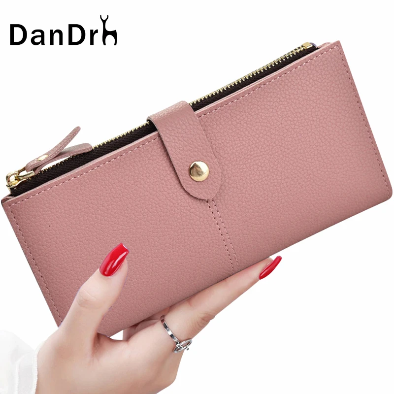 2017 New Women Leather Wallet Retro Personalized Envelopes Simple Buckle Ladies Purse-in Wallets ...