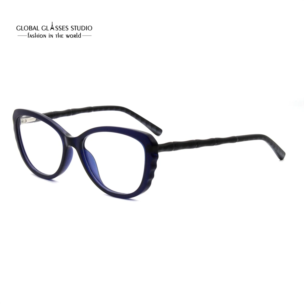 New Female Sapphire Blue Color Plate Optical Frame Glasses Model CX 17021 C3in Women's Eyewear