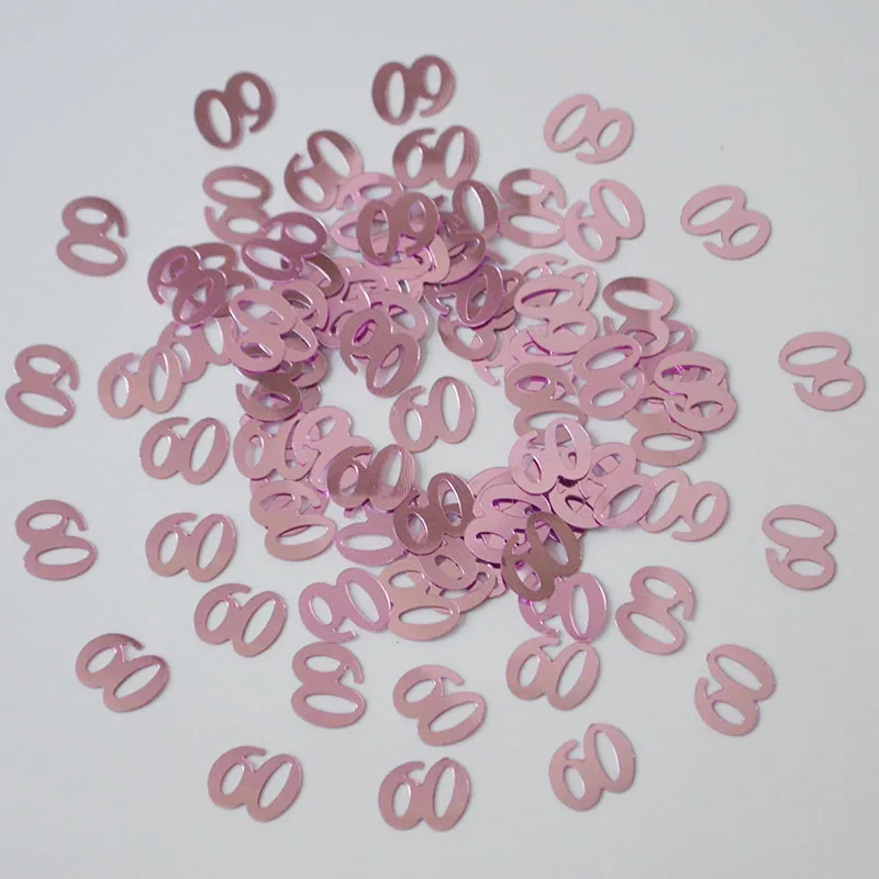 

15g Happy Birthday Party Table Scatter Confetti Pink Number Digital 13 16 18 20 21 30 40 50 60 70 80 Sprinkle Scatterfetti