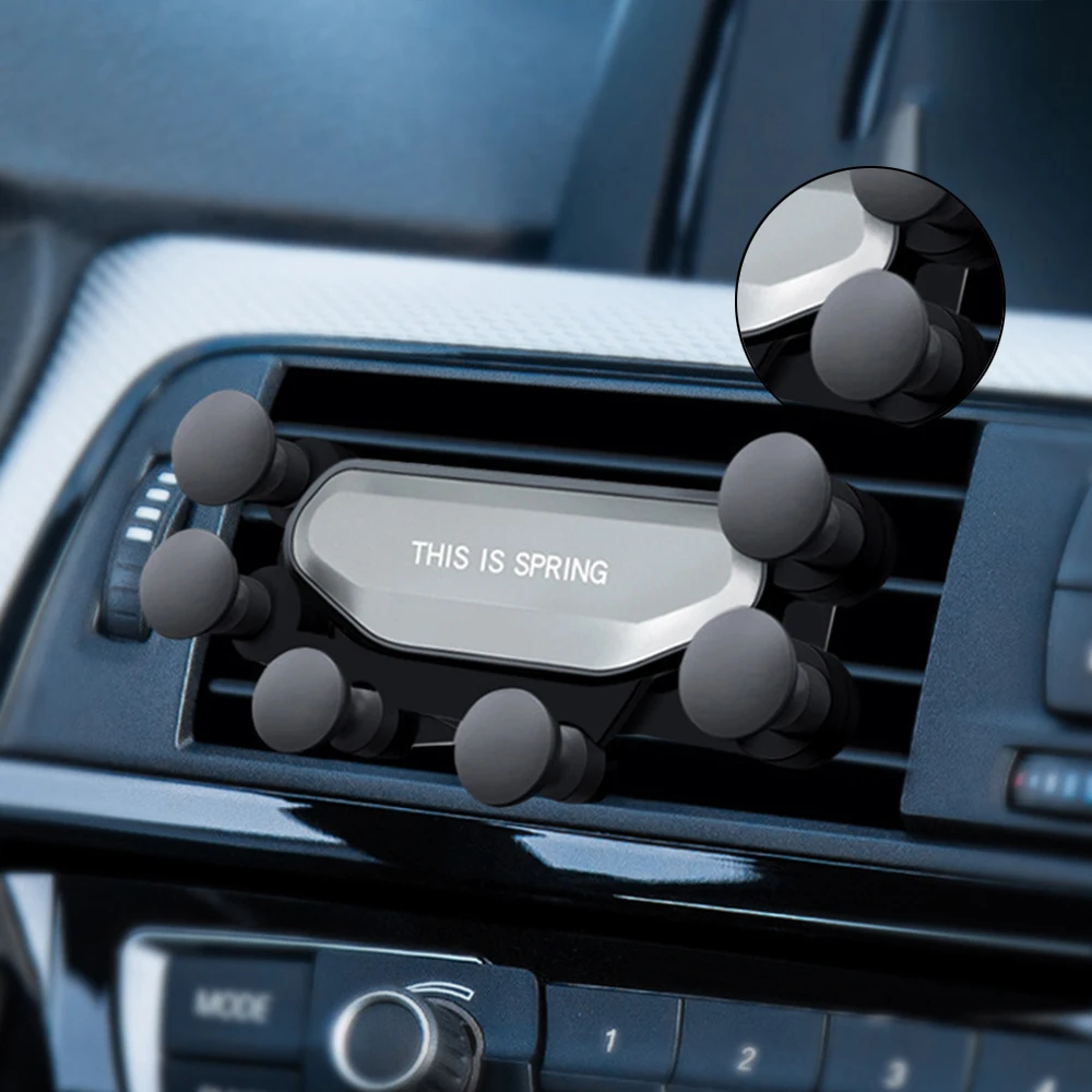 

2019 New Style Gravity Car Phone Holder Fix in Air Vent Clip Mount Cell Phone Holder GPS Stand For Universal Car