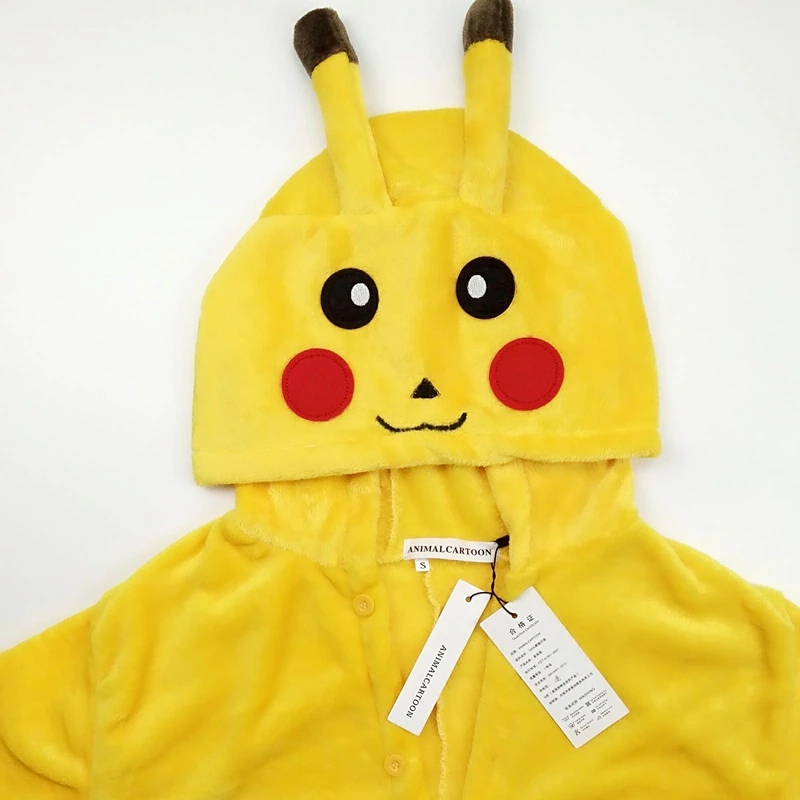 Пижама Pikaqiu Onesies для женщин/мужчин теплая фланелевая домашняя одежда взрослых