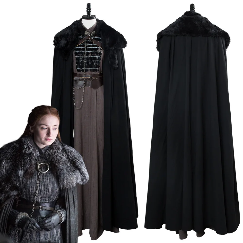 Косплей костюм Санса Старка GOT парик карнавальные костюмы на Хэллоуин для