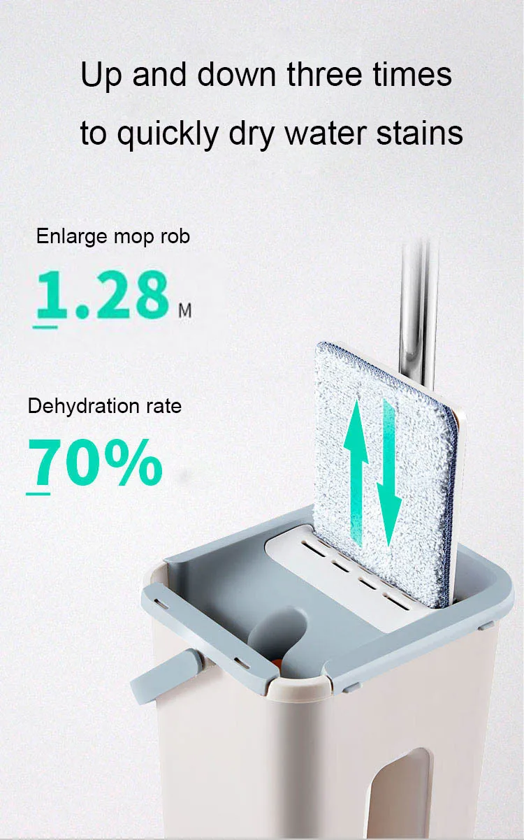 Волшебная Швабра для чистки швабры из микрофибры с ведром, плоская Швабра для мытья дома, кухни, пола, чистая, ручная работа