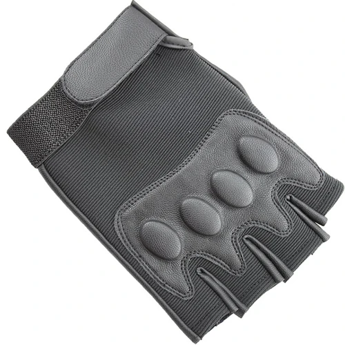 Rayseeda камуфляжные перчатки для занятий тяжелой атлетикой, регулируемые наружные тактические перчатки для защиты от костяшек, велосипедные перчатки и перчатки для стрельбы - Цвет: Черный