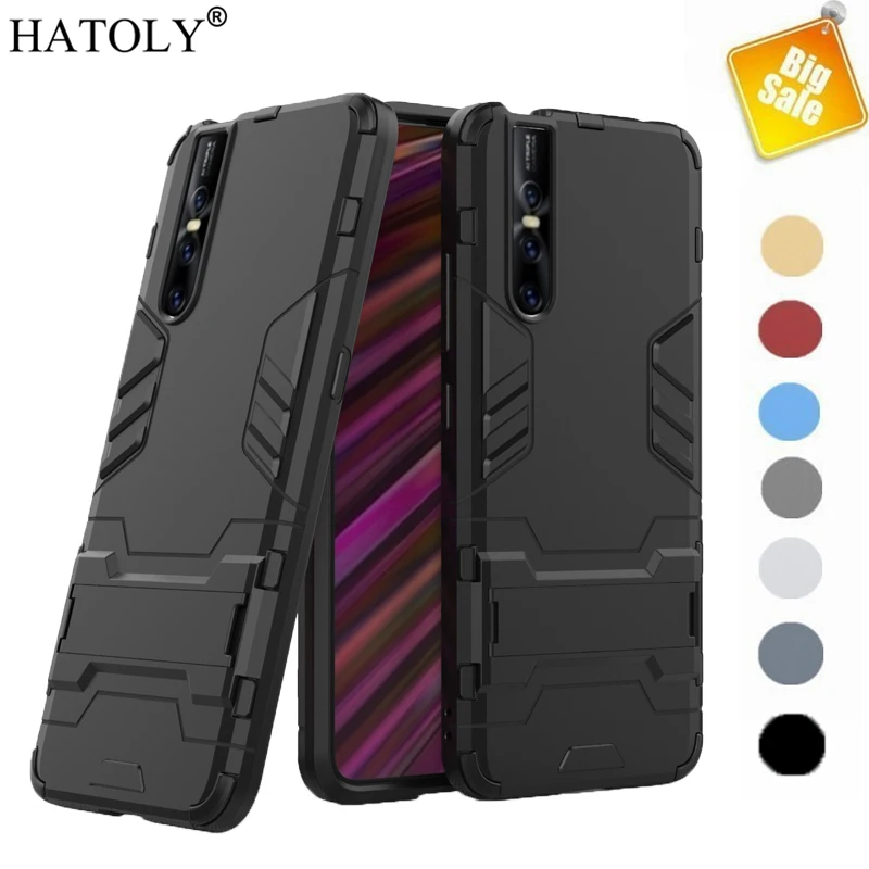 For Cover Vivo V15 Pro Case Robot Armor Rubber TPU Shell Hard PC Back Phone Cover for Vivo V15 Pro Case for Vivo V15 Pro