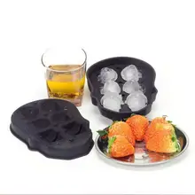 6 сеток 3D Череп Форма для льда Хэллоуин Череп формы виски вино Лед Куб лоток производитель шоколада плесень принадлежности для барной вечеринки