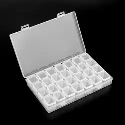 28 слотов пластиковый ящик для хранения для ногтей маникюрные инструменты ювелирные бусины Органайзер держатель ювелирные изделия
