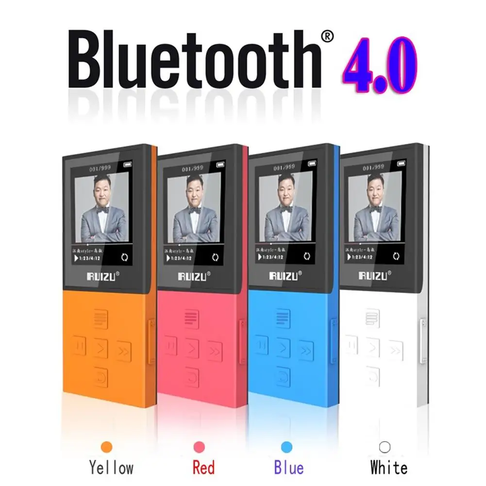 

Original 8GB RUIZU X18 HIFI Sports Bluetooth MP4 Media MP3 Player Video Movie FM Radio Voice Recorder