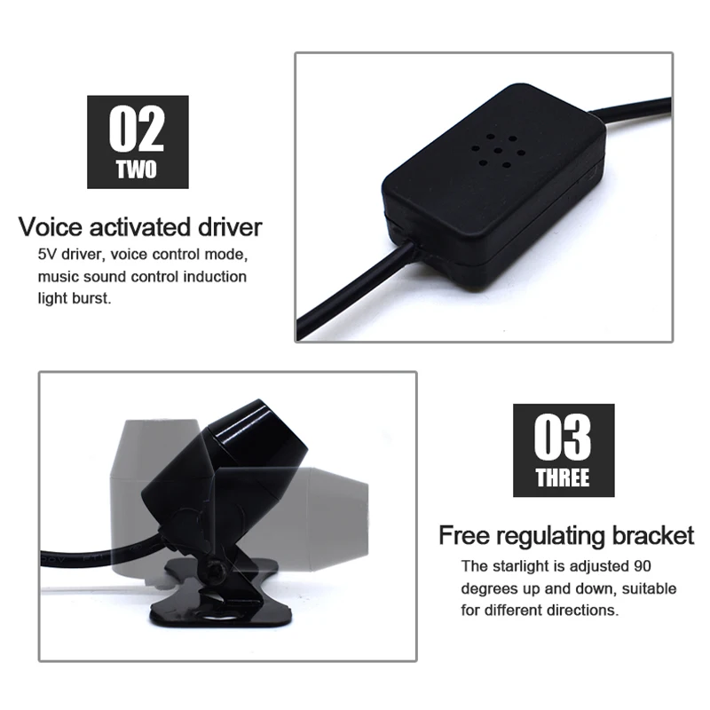 Автомобильная декоративная лампа USB LED светильник на крыше Звездный атмосферный