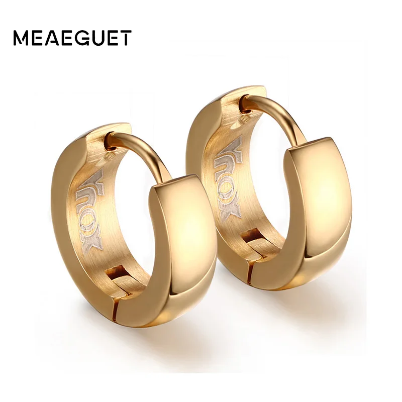 

Meaeguet Fashion Gold-Color Hoop Earrings Punk Rock Stainless Steel Earrings For Women Hot Sale Earrings